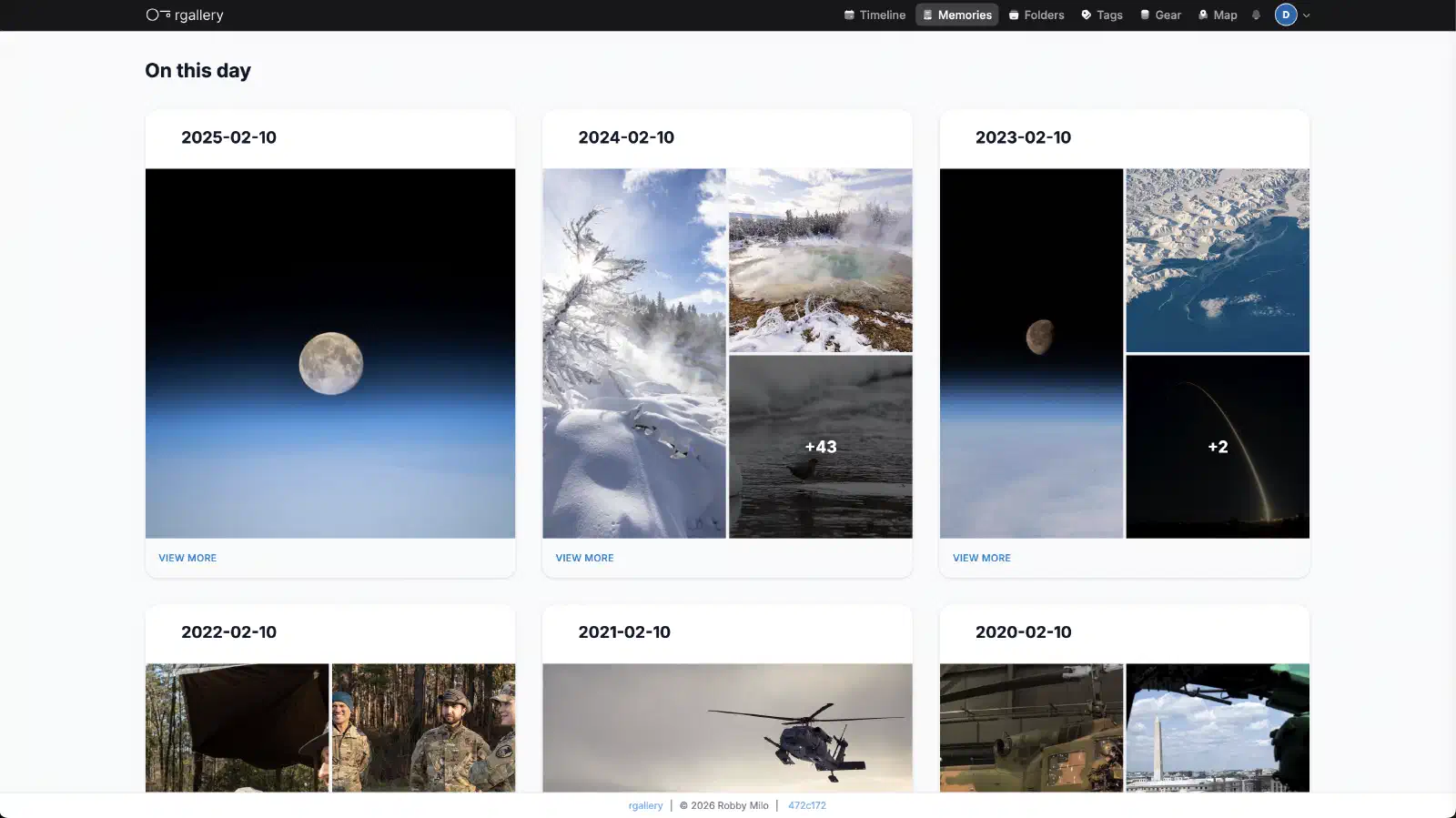 R Gallery Example rgallery user interface